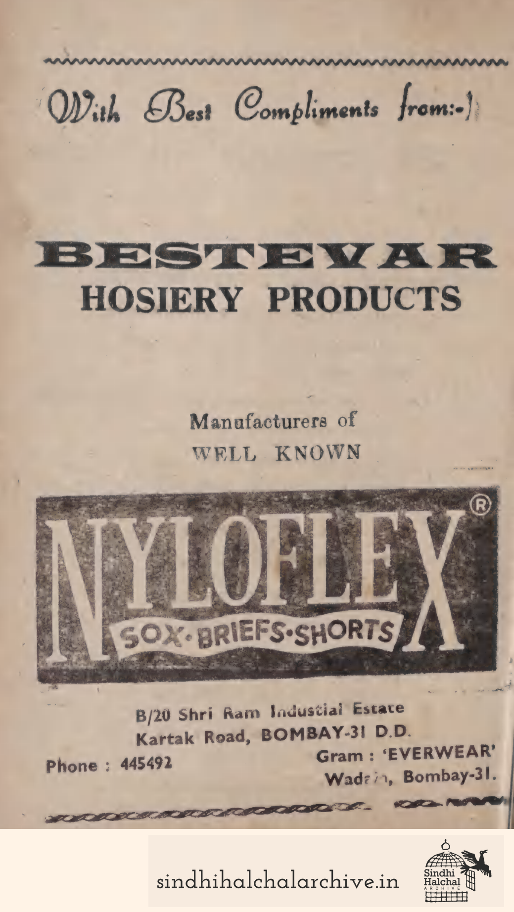 Image of AD BESTEVER HOSIERY PRODUCTS